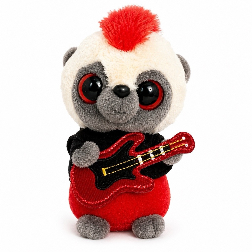 Aurora Yoo Hoo Rockin Lemur Plush Red Black Stuffed Animal Soft Toy